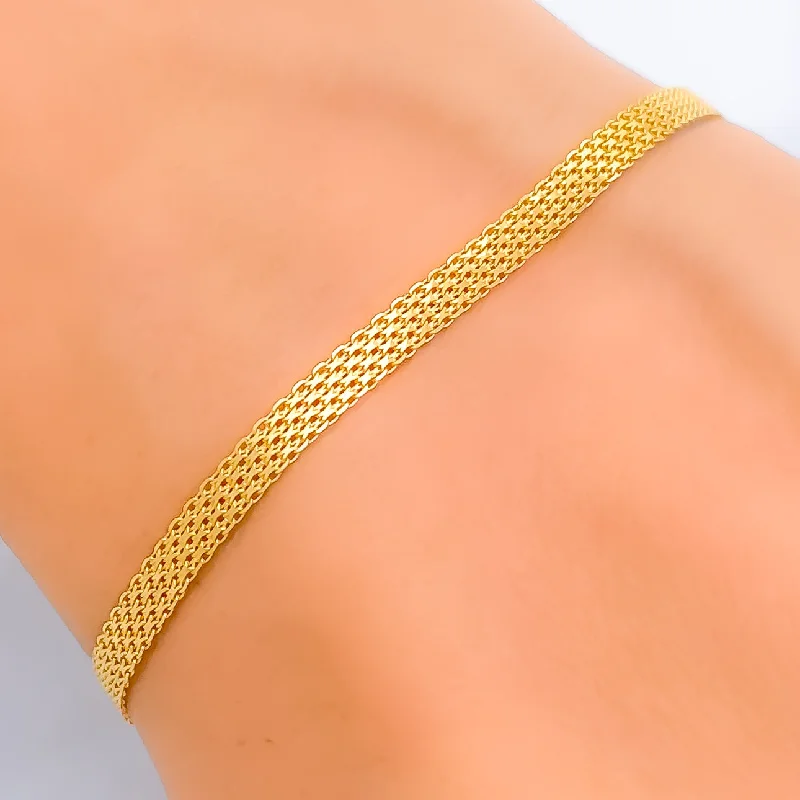 Women’s silver bangles-Vibrant Versatile 22K Gold Bracelet