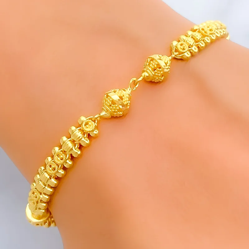 Women’s modern bracelets-Attractive Orb 22k Gold Bracelet