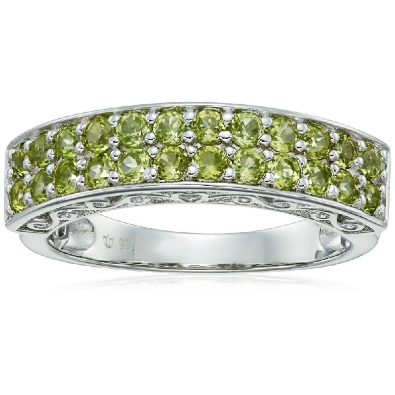 Women’s fine jewelry rings-925 Sterling Silver Peridot Ring