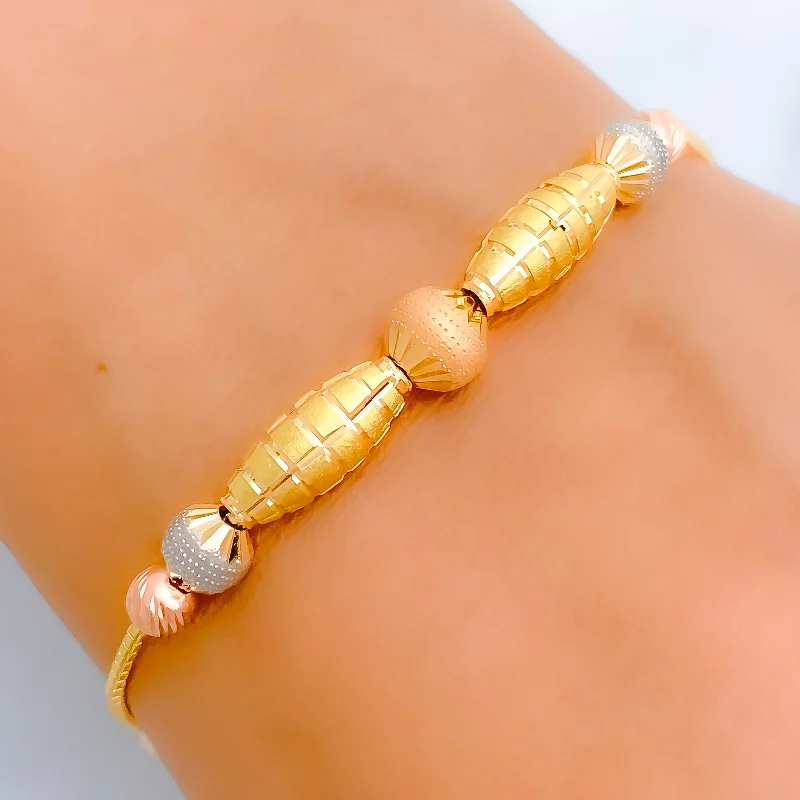 Women’s bangles-Mod Matte Striped Bracelet