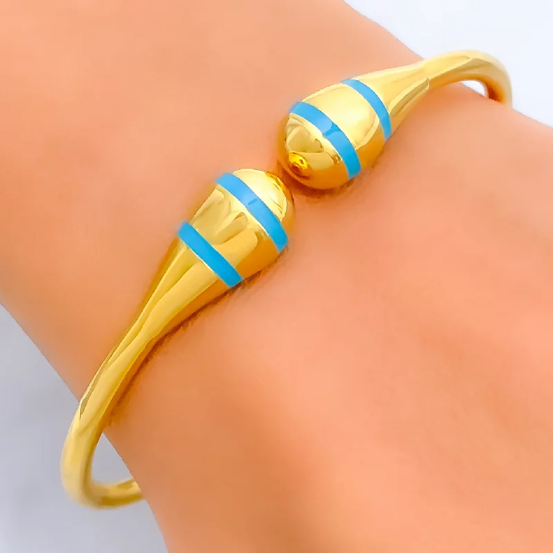 Women’s boho bangles-Elevated Trendy 21k Gold Bangle Bracelet