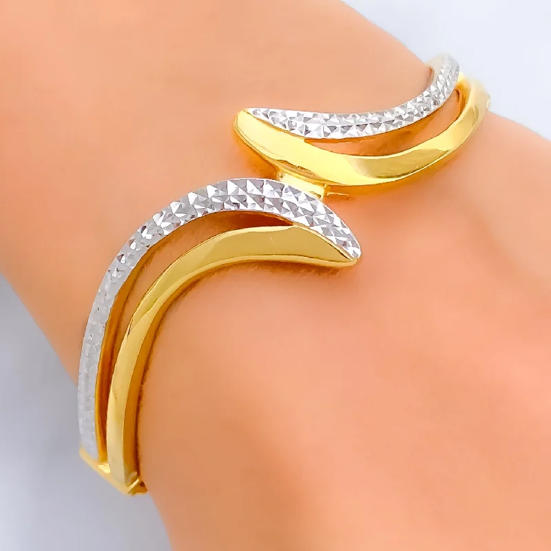 Women’s black leather bracelets-Timeless Classy 22k Gold Bangle Bracelet