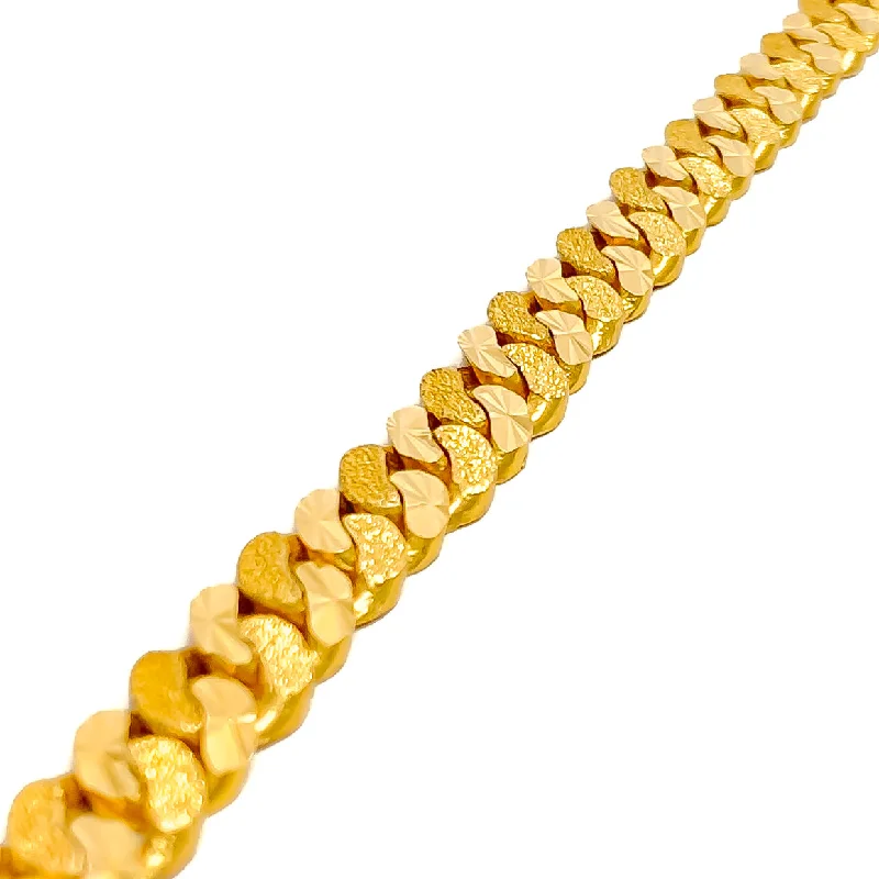 Women’s luxury bangles-Dazzling Upscale 22K Gold Men's Bracelet