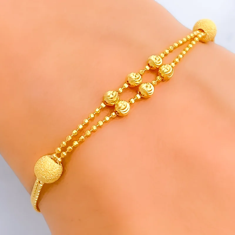 Women’s stackable bangles-Jazzy Trendy 22K Gold Bracelet