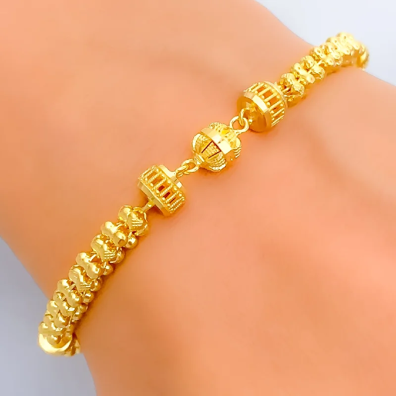 Women’s gold-plated bracelets-Gorgeous Palatial 22k Gold Bracelet