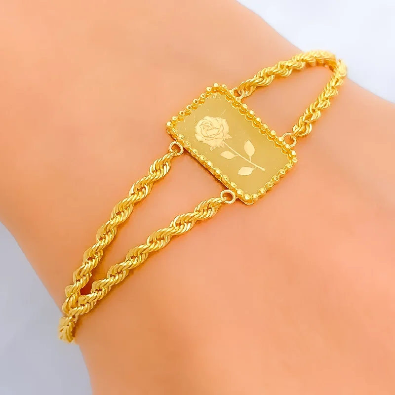 Women’s stretch bracelets-Gorgeous Refined 21k Gold Bracelet