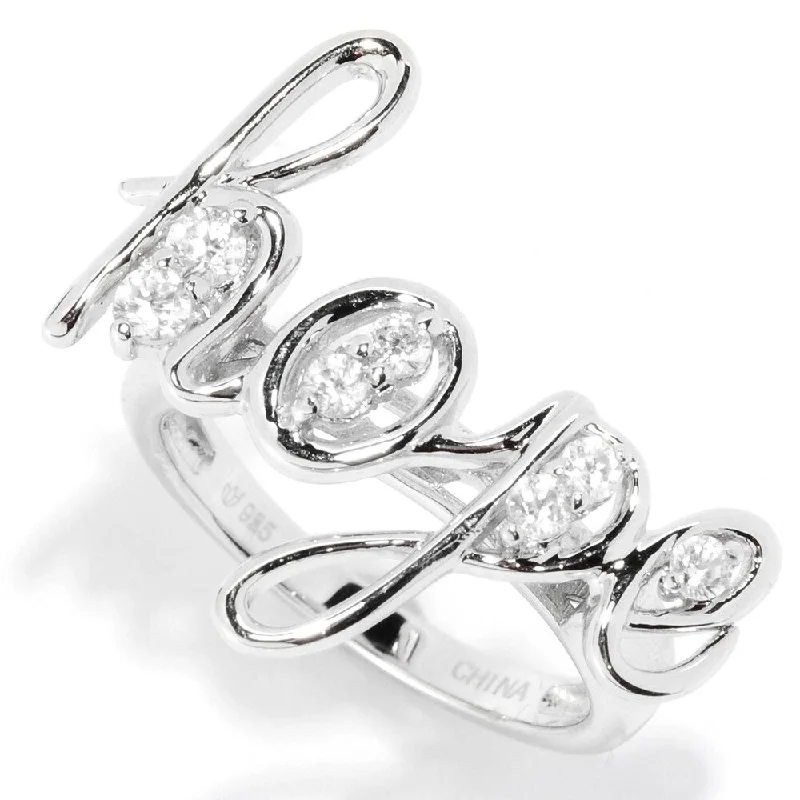 Women’s romantic rings-925 Sterling Silver White Natural Zircon Ring Size - 6