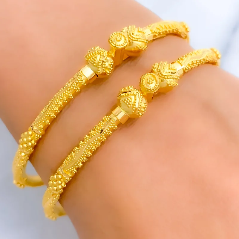 Women’s friendship bangles-Opulent Delightful Pipe Bangles