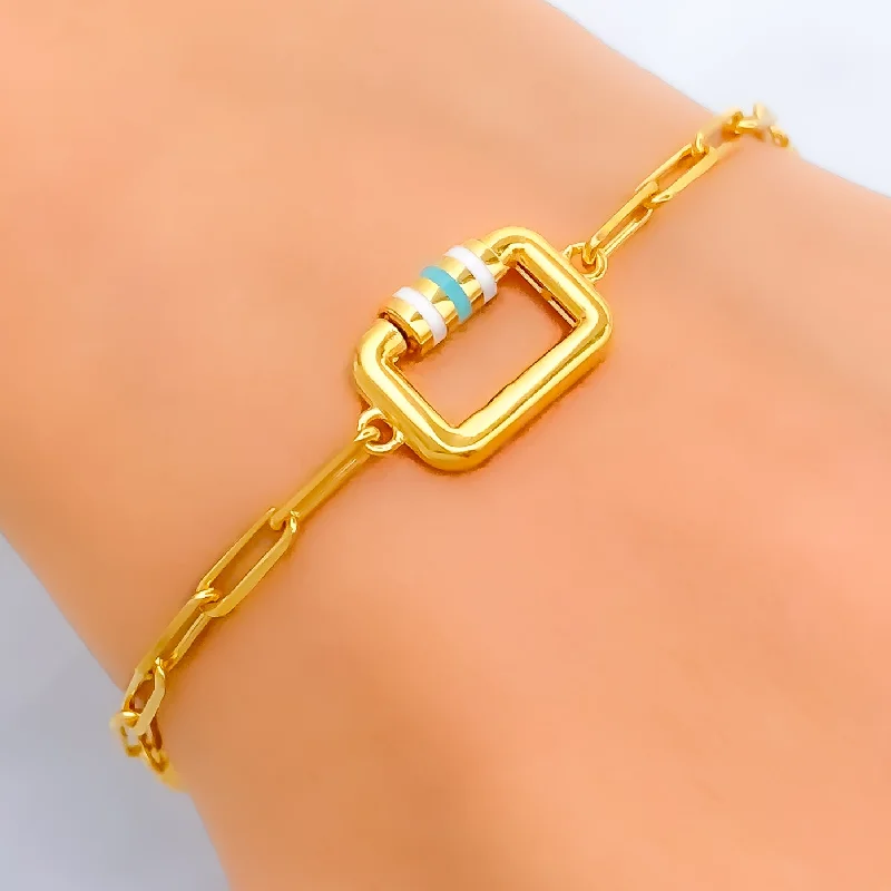 Women’s stackable bracelets-Trendy Unique 21k Gold Bracelet