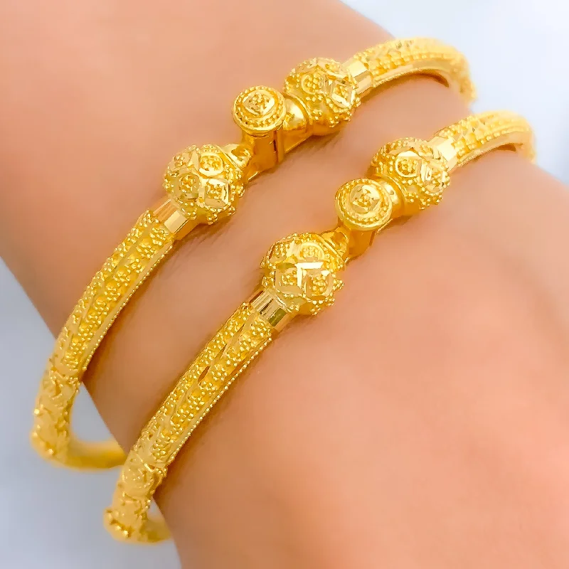 Women’s adjustable bangles-Elegant Traditional Pipe Bangles